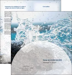 maquette en ligne a personnaliser depliant 2 volets  4 pages  eau flot mer MLGI36394