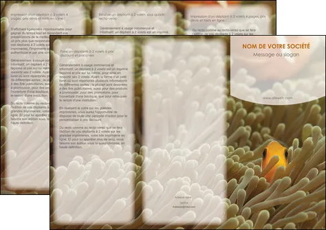 imprimer depliant 3 volets  6 pages  animal nemo macro original MLGI36424