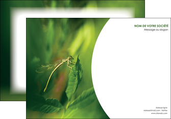 personnaliser maquette affiche vert libellule nature MLGI36504