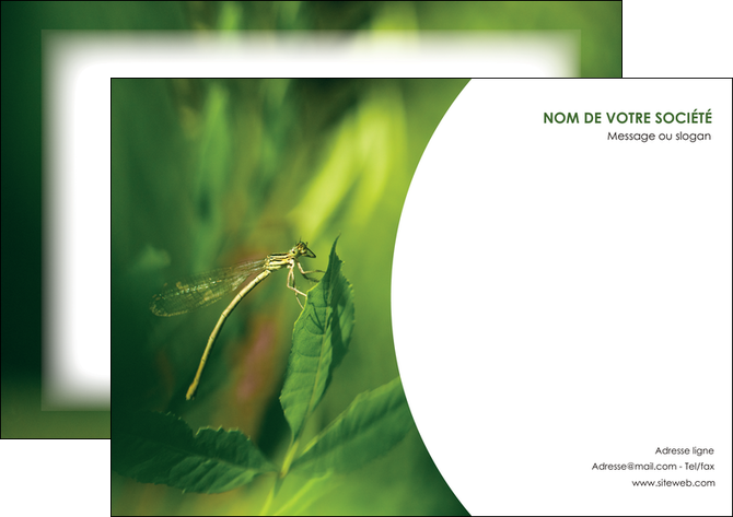 modele en ligne affiche vert libellule nature MLGI36506