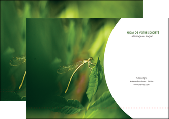 creer modele en ligne pochette a rabat vert libellule nature MLGI36518