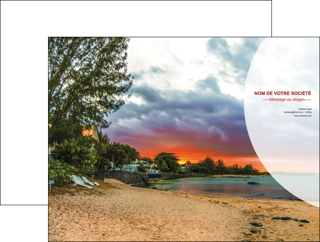 maquette en ligne a personnaliser pochette a rabat tourisme  plage mer nature MIDBE36710