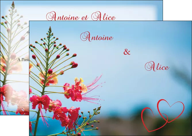 personnaliser modele de flyers fleur heureux ciel bleu MLGI36774