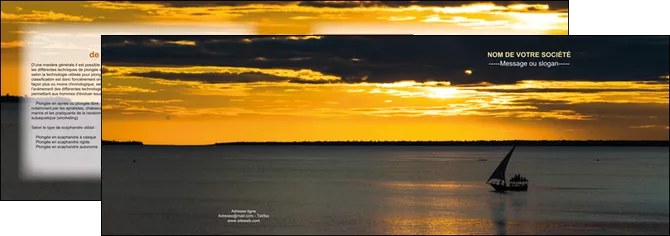 imprimerie depliant 2 volets  4 pages  sejours pirogue couche de soleil mer MLGI36928