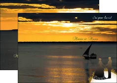 maquette en ligne a personnaliser depliant 2 volets  4 pages  pirogue couche du soleil ile MLGI36960
