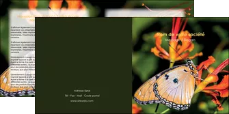 cree depliant 2 volets  4 pages  belle photo de papillon macro couleur MLGI36980