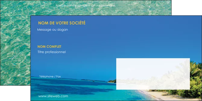 personnaliser modele de enveloppe sejours plage sable mer MLGI37072