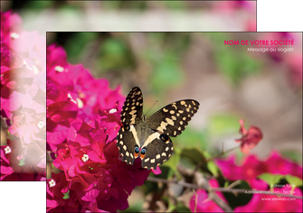 imprimer affiche agriculture papillons fleurs nature MLGI37120