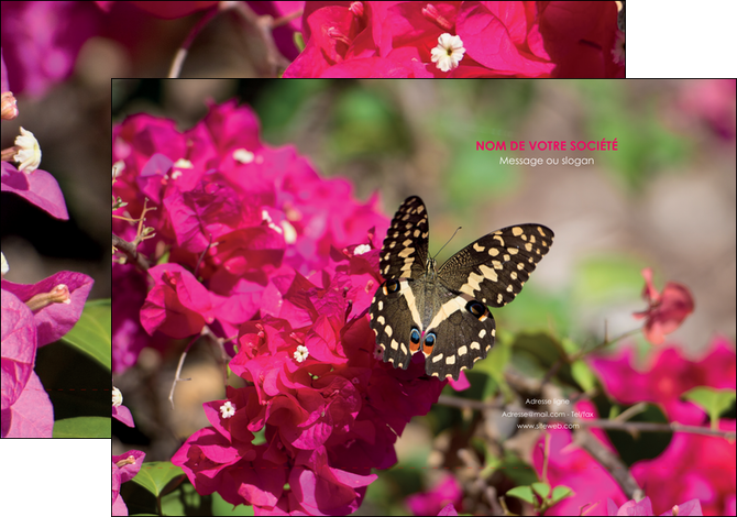 impression pochette a rabat agriculture papillons fleurs nature MLGI37130
