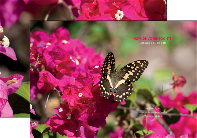 imprimerie pochette a rabat agriculture papillons fleurs nature MLGI37132