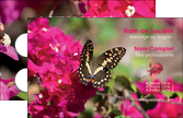 personnaliser modele de carte de visite agriculture papillons fleurs nature MLGI37134