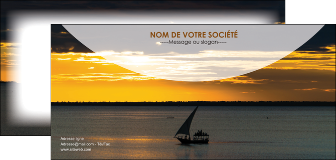 imprimerie flyers sejours paysage mer pirogue MIFBE37140