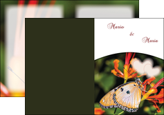 creer modele en ligne depliant 2 volets  4 pages  agriculture papillons fleurs jardin MLGI37278