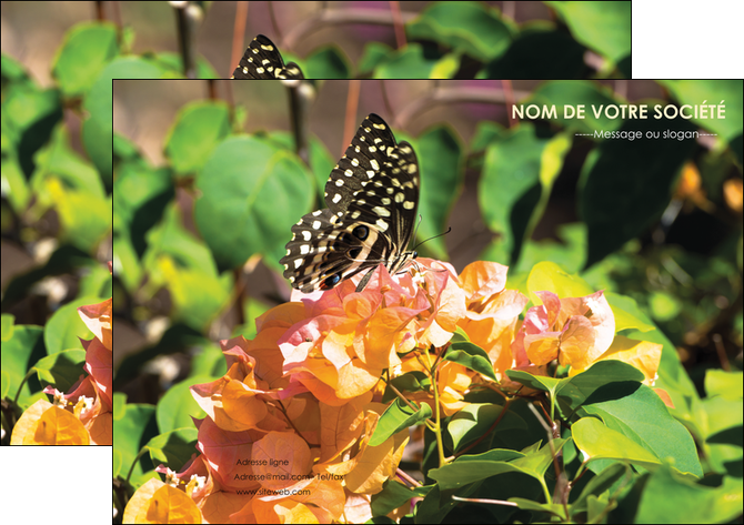 creer modele en ligne flyers fleuriste et jardinage papillons fleurs jardin MLGI37298