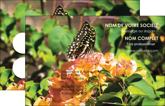 creer modele en ligne carte de visite fleuriste et jardinage papillons fleurs jardin MLGI37300