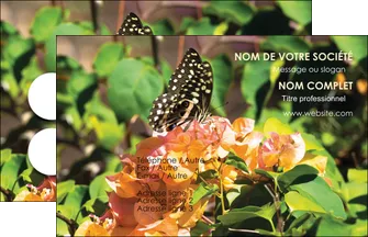 creer modele en ligne carte de visite fleuriste et jardinage papillons fleurs jardin MLGI37300