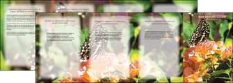 exemple depliant 4 volets  8 pages  fleuriste et jardinage papillons fleurs jardin MLGI37310