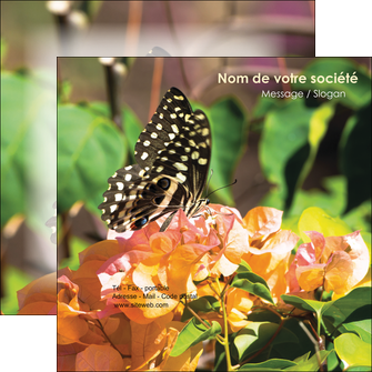creation graphique en ligne flyers fleuriste et jardinage papillons fleurs jardin MLGI37322