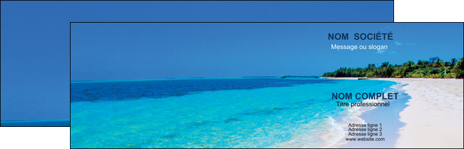 cree carte de visite sejours plage mer sable blanc MIF37584