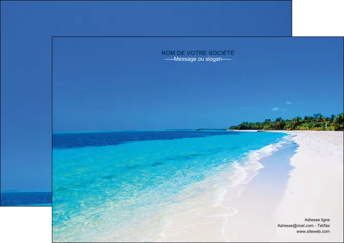 faire modele a imprimer flyers sejours plage mer sable blanc MLIGLU37594