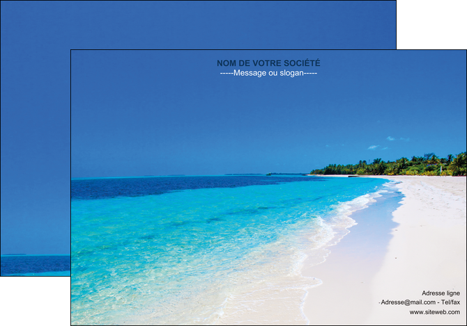 faire modele a imprimer affiche sejours plage mer sable blanc MID37598