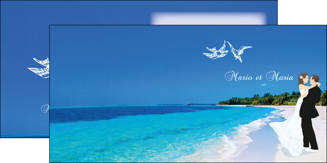 creation graphique en ligne depliant 2 volets  4 pages  plage mer sable blanc MLGI37620