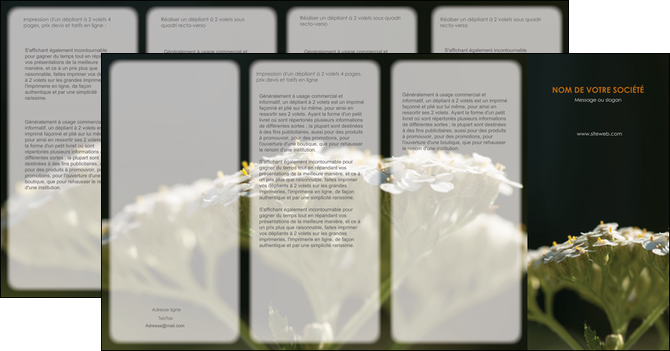 exemple depliant 4 volets  8 pages  fleuriste et jardinage plantes cactus fleurs MLGI37660