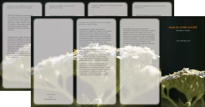 exemple depliant 4 volets  8 pages  fleuriste et jardinage plantes cactus fleurs MLGI37660