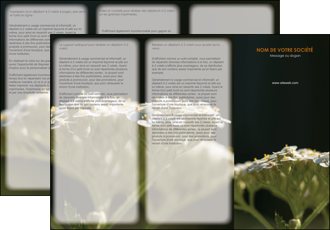 personnaliser maquette depliant 3 volets  6 pages  fleuriste et jardinage plantes cactus fleurs MLGI37680