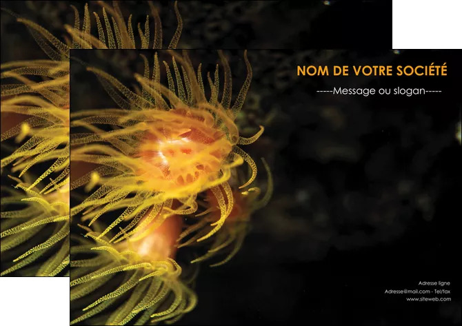 personnaliser modele de affiche animal meduse fond de mer plongee MLGI37774