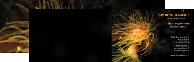 creation graphique en ligne carte de visite animal meduse fond de mer plongee MIDBE37786