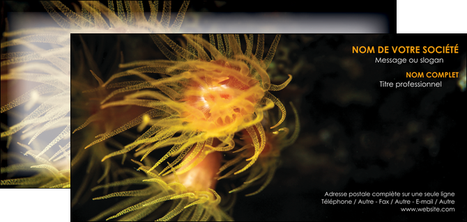 impression carte de correspondance animal meduse fond de mer plongee MIDLU37804