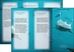 impression depliant 3 volets  6 pages  animal requin plongee ocean MLGI37862