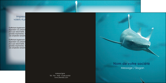 exemple depliant 2 volets  4 pages  animal requin plongee ocean MLGI37864