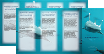 creation graphique en ligne depliant 4 volets  8 pages  animal requin plongee ocean MLGI37872