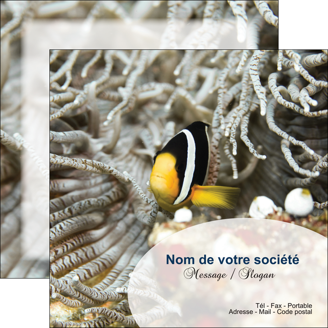 maquette en ligne a personnaliser flyers animal poisson plongee nature MIS37892