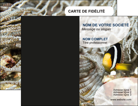 modele en ligne carte de visite animal poisson plongee nature MIFBE37910