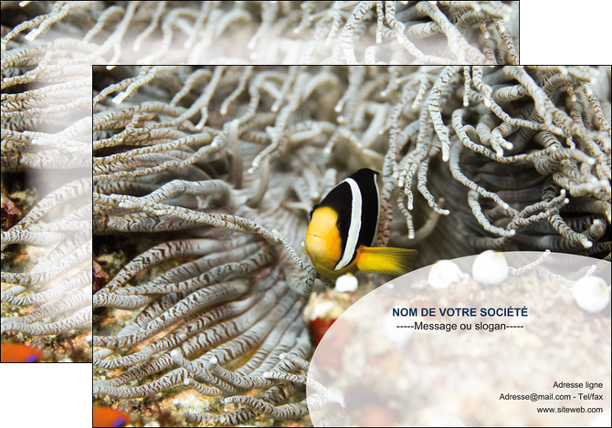 creer modele en ligne affiche animal poisson plongee nature MIFBE37926