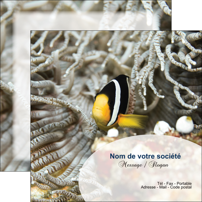 personnaliser maquette flyers animal poisson plongee nature MLIP37934