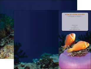 modele en ligne pochette a rabat animal poissons rouge plongee univers sous marine MLGI37976
