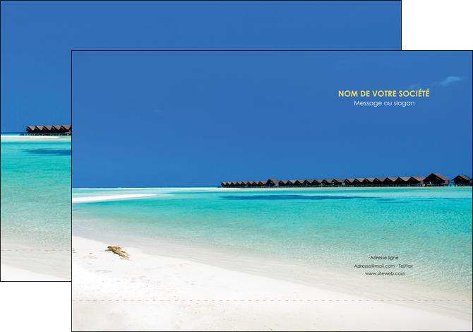 imprimer pochette a rabat sejours plage bungalow mer MIF38048