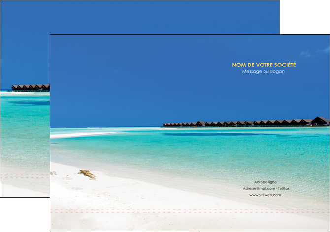 modele en ligne pochette a rabat sejours plage bungalow mer MIDBE38050