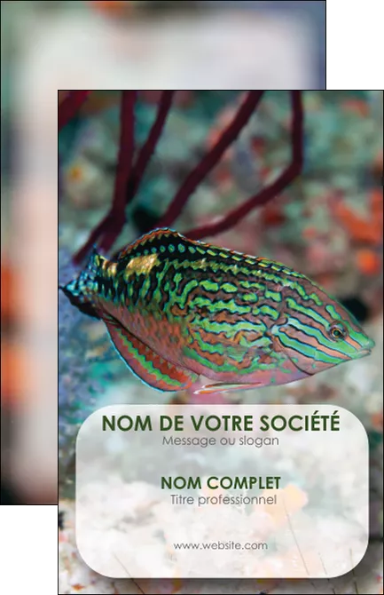 modele carte de visite plongee  poisson plongee nature MLGI38150