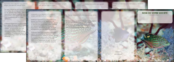 faire depliant 4 volets  8 pages  plongee  poisson plongee nature MLGI38166