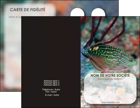 cree carte de visite plongee  poisson plongee nature MID38182