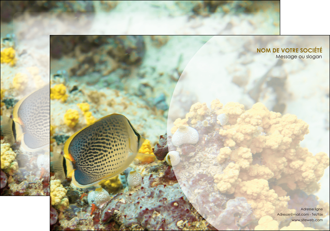maquette en ligne a personnaliser affiche animal poisson plongee nature MIFCH38238