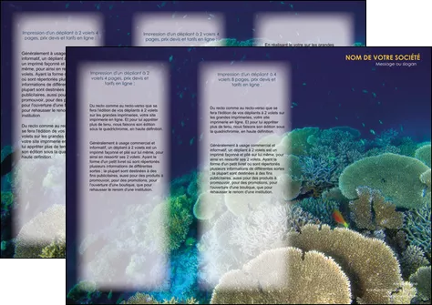 faire depliant 3 volets  6 pages  chasse et peche algues vertes poissons animal MLGI38318
