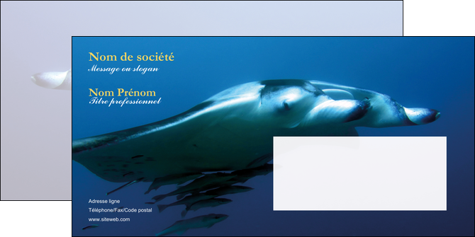 creation graphique en ligne enveloppe animal poissons animal plongee MIDCH38820