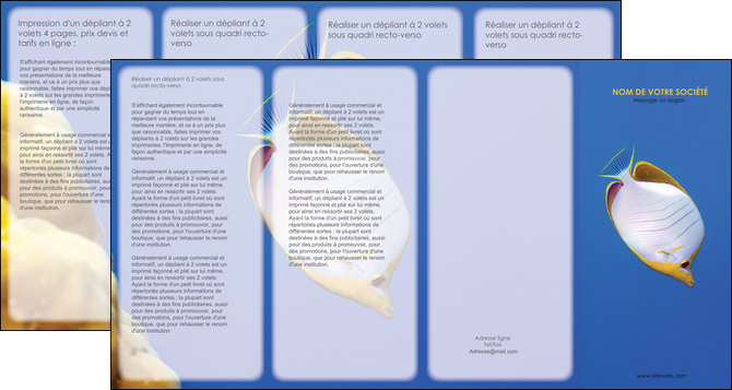 modele depliant 4 volets  8 pages  poisson et crustace poissons mer ocean MIDLU38866