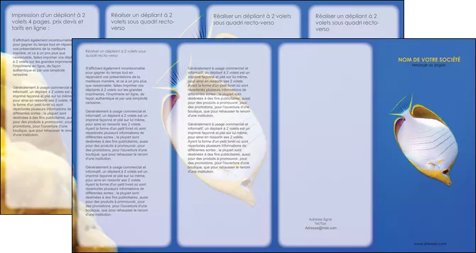 modele depliant 4 volets  8 pages  poisson et crustace poissons mer ocean MID38866